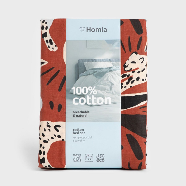 Комплект постільної білизни Homla Tigro полуторний Підковдра 160 x 200 см + 2 наволочки 70 x 80 см бавовняний (5906496730375) - зображення 6