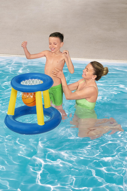 Zestaw pływający do gry Bestway 52418 Kosz i Piłka 61 cm (6942138981964) - obraz 6