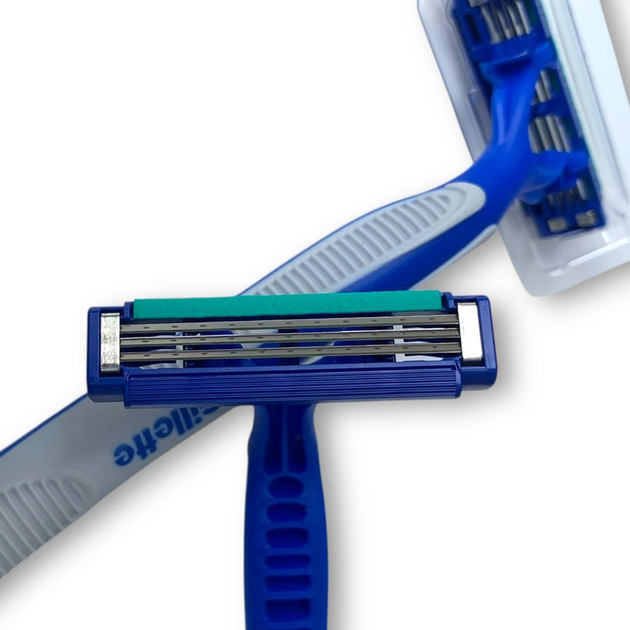Одноразові бритви Gillette Blue3 Simple 8 шт чоловічі станки з 3 лезами, комфортне гоління - зображення 4