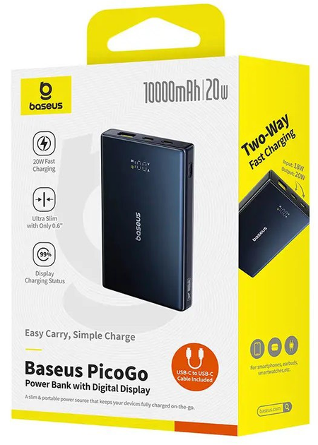 Powerbank Baseus PicoGo 10000 mAh 20W (P10076801123-00) - obraz 5