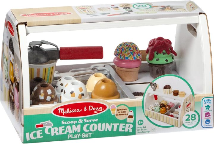 Ігровий набір Melissa & Doug Велика Дерев'яна Крамниця Морозива (681147005563) - зображення 1