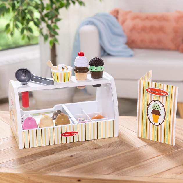 Ігровий набір Melissa & Doug Велика Дерев'яна Крамниця Морозива (681147005563) - зображення 4
