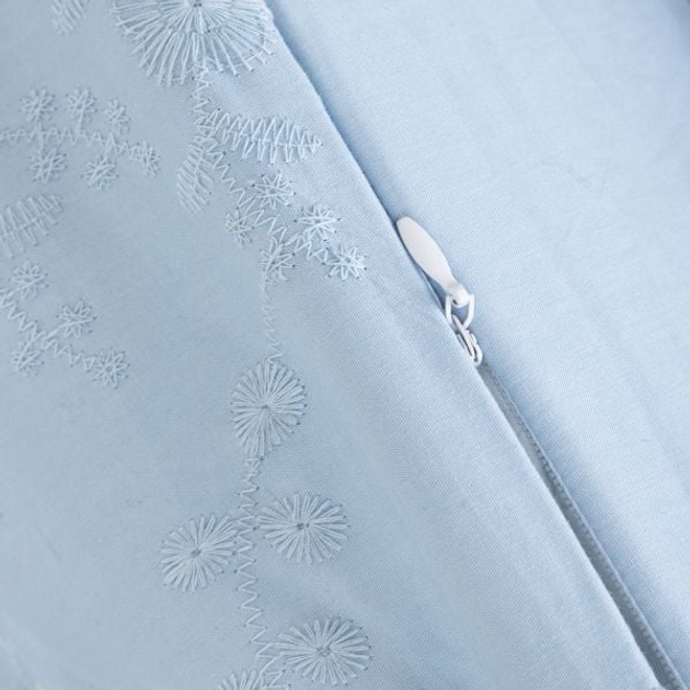 Komplet pościeli Homla Lilith Premium Półtorej Poszewka na pościel 160 x 200 cm + 2 poszewki na poduszki 50 x 60 cm haftowany Niebieski (5904183880839) - obraz 3