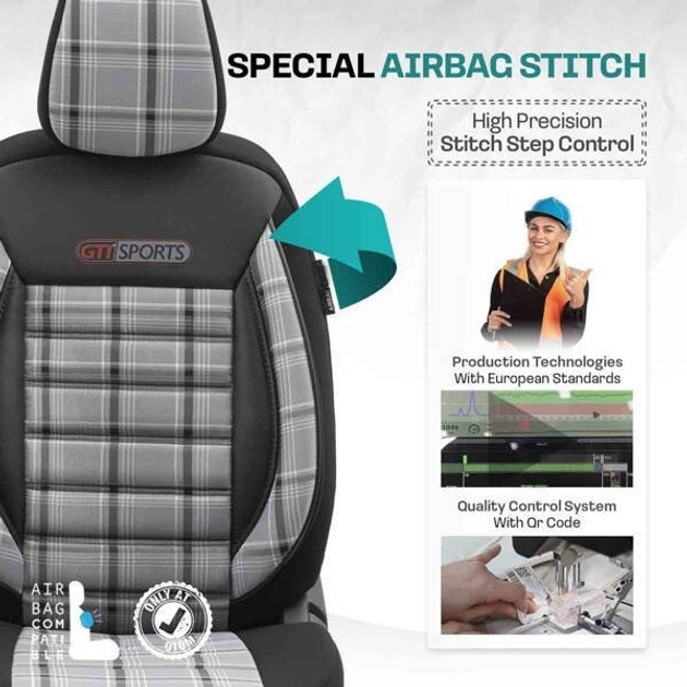 Чохли на автокрісла Amio OTOM GTI 811 3-ZIP (8681892009337) - зображення 6