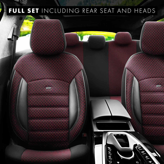 Pokrowce na siedzenie samochodowe Amio OTOM Sport Plus 103 Burgundy (8681892784821) - obraz 4