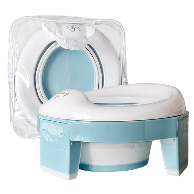 Дитячий дорожній складаний горщик та накладка на унітаз 3 в 1 Just Baby Trino Blue (JB-001) - зображення 1