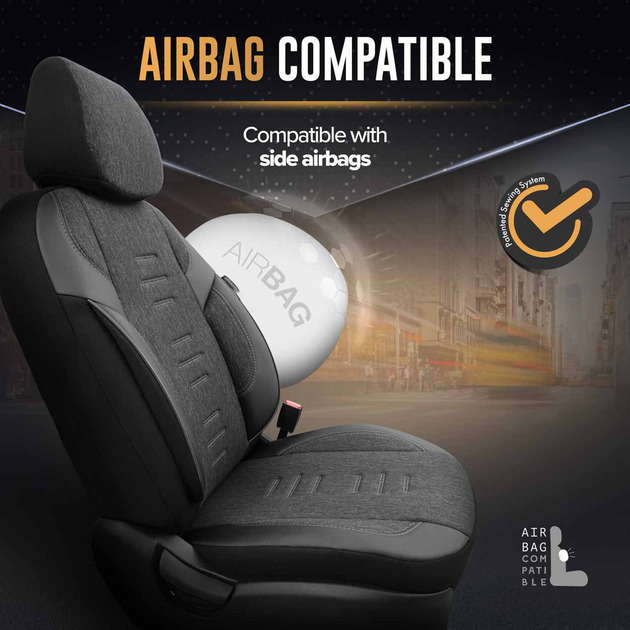Чохли на автокрісла Amio OTOM Throne 102 Smoked (8681892867555) - зображення 3