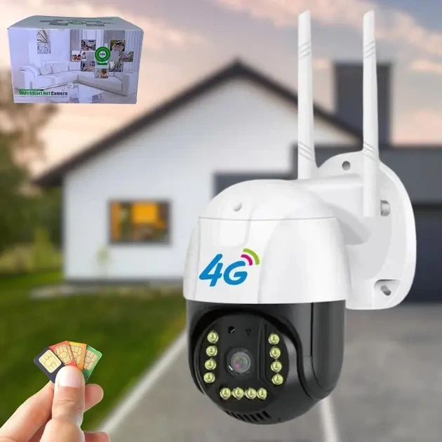 Камера внешнего видеонаблюдения 4G Sim V380 PRO Уличная видеокамера IP 66 с ночной съемкой - изображение 2