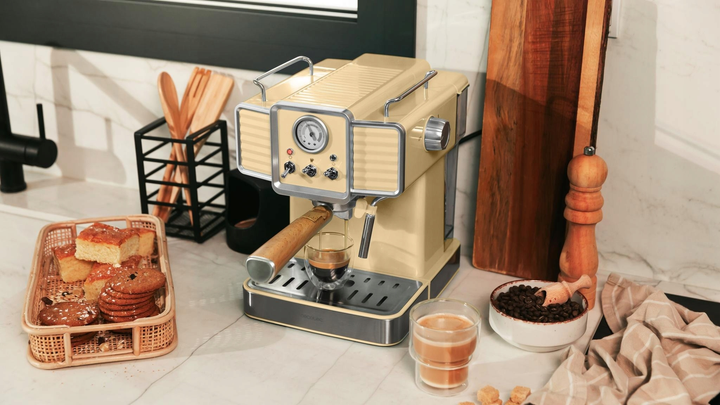 Кавоварка рожкова Cecotec Power Espresso 20 Tradizionale Жовта (01629) - зображення 4
