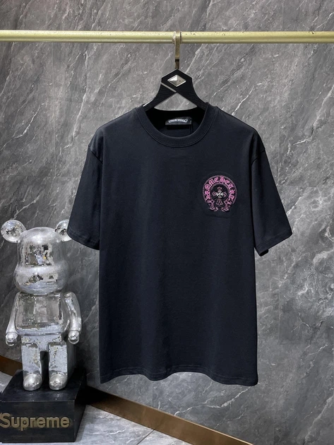 Жіноча футболка Chrome Hearts T-Shirt White With Pink Logo CH110