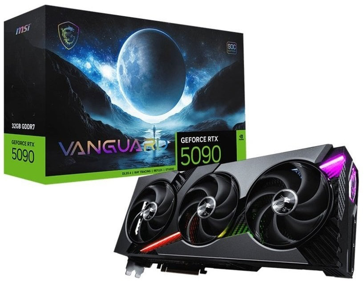 Karta graficzna MSI PCI-Ex GeForce RTX 5090 VANGUARD SOC 32GB GDDR7 (512bit) (2527/28000) (1 x HDMI, 3 x DisplayPort) (V530-018R) - obraz 9