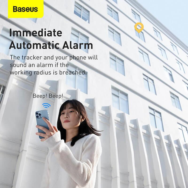 Чохол-брелок Baseus T2 Pro Smart Device Tracker White (FMTP000002) - зображення 10