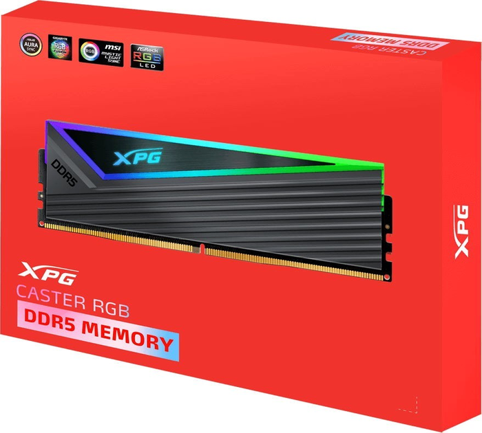 Pamięć RAM ADATA DDR5-6400 32768MB PC5-51200 (Kit of 2x16384) XPG Caster RGB Grey (AX5U6400C3216G-DCCARGY) - obraz 6