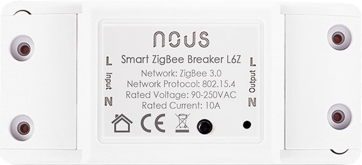 Inteligentny przekaźnik łącznikowy Nous L6Z Zigbee (5905072800266) - obraz 1