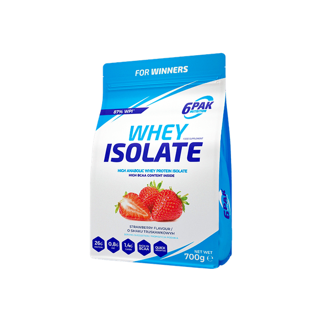 Протеин Изолят 6Pak Whey Isolate 700 gr (Strawberry) - Фото 1 Протеин Изолят 6Pak Whey Isolate 700 gr (Strawberry) - изображение 1