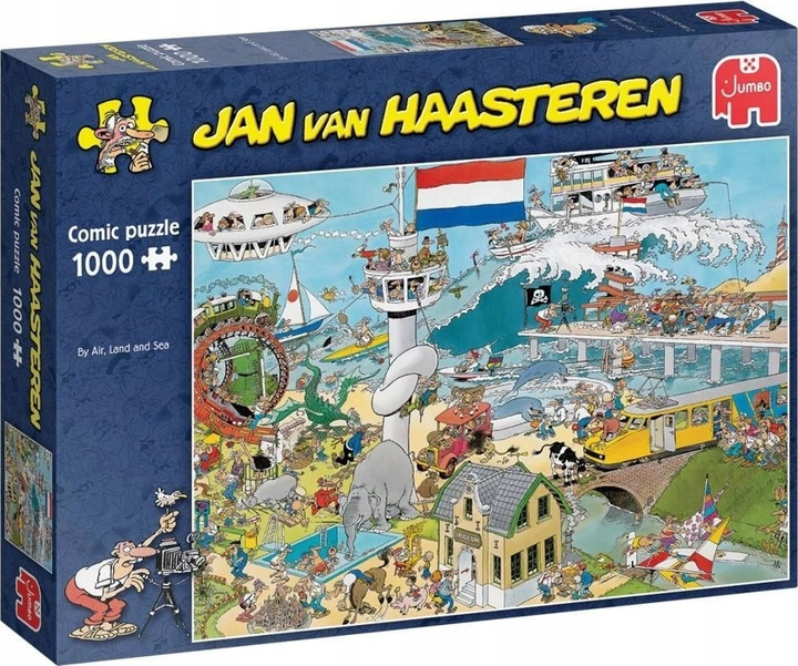 Puzzle Jumbo Jan van Haasteren Powietrze, ląd i woda 1000 elementów (8710126819128) - obraz 1