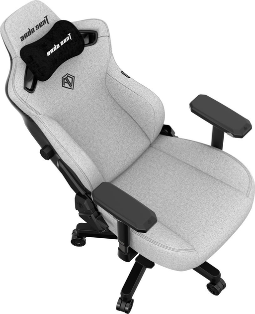 Fotel gamingowy Anda Seat Kaiser 3 Size XL Fabric Grey (AD12YDC-XL-01-G-PV/F) - obraz 5