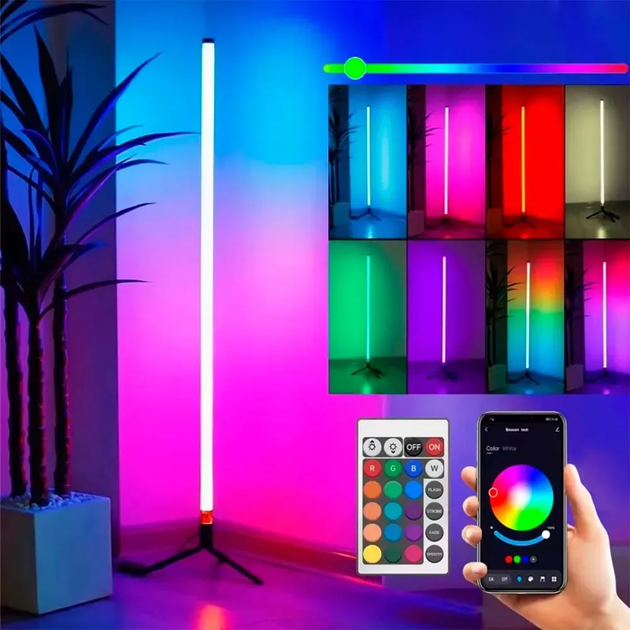 Лампа RGB з керуванням голосом 103см + Пульт, від USB, 5v-2026/RGB світильник (L) - Фото 1 Лампа RGB з керуванням голосом 103см + Пульт, від USB, 5v-2026/RGB світильник (L) - зображення 1