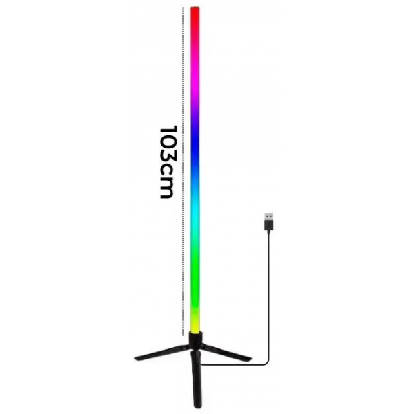 Лампа RGB з керуванням голосом 103см + Пульт, від USB, 5v-2026/RGB світильник (L) - Фото 5 Лампа RGB з керуванням голосом 103см + Пульт, від USB, 5v-2026/RGB світильник (L) - зображення 5