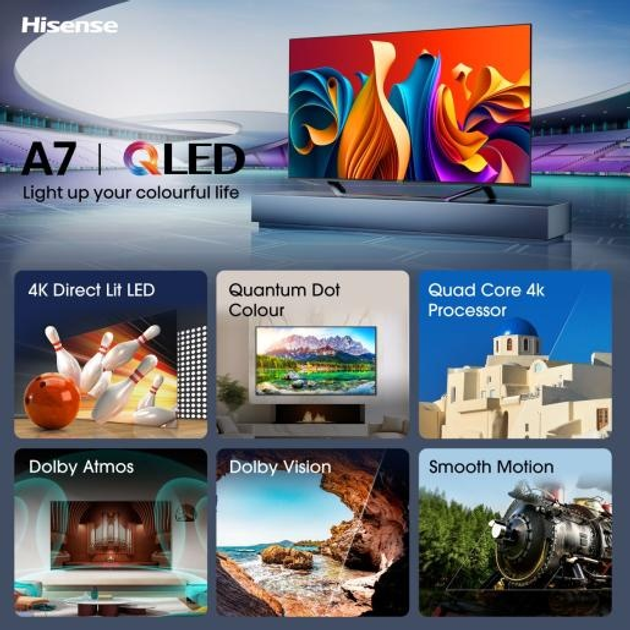 Telewizor Hisense QLED 50" 50A7NQ - obraz 4