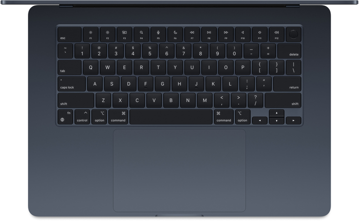 Laptop Apple MacBook Air 13.6" M3 24/512GB 2024 (APL_MC9L4) (Qwerty + Cyrylica) Midnight - obraz 2