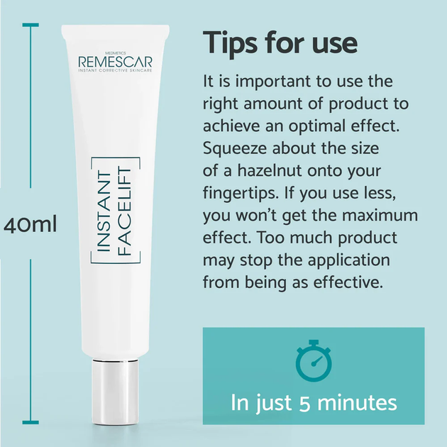 Крем для обличчя Remescar Instant Facelift 40 мл (5425012537248) - зображення 5