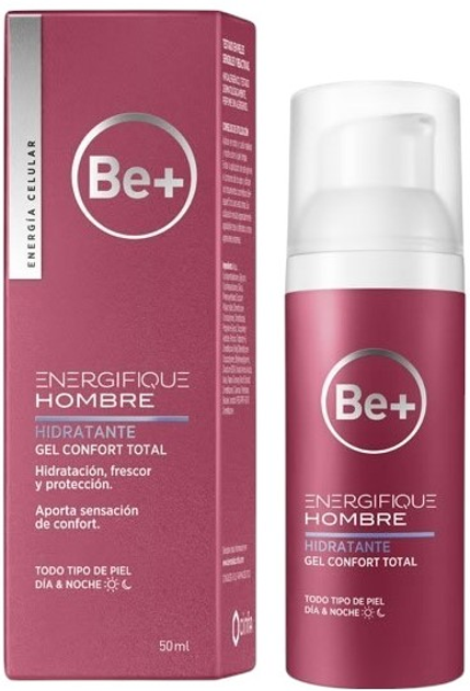 Гель-крем для обличчя Be+ Energifique Hombre Hidratante Total для чоловіків 50 мл (8470001960832) - зображення 1