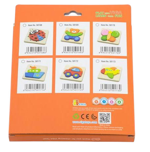 Drewniany mini puzzle Viga na podkładce Miś 50169 (6934510501693) - obraz 6