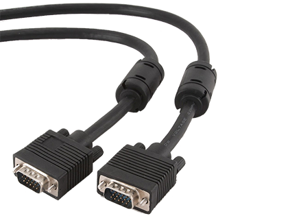 Кабель Cablexpert (CC-PPVGA-10M-B) VGA-VGA HD15M/HD15M с 2-мя фер. кольцами, двойной экран, черный, 10м - изображение 2