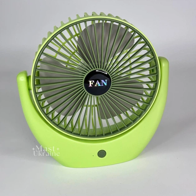 Настольный портативный вентилятор Fan Portable, беспроводной аккумуляторный охладитель воздуха, компактный вентилятор для дома, работы и путешествий, тихий вентилятор с регулировкой скорости, Салатовый LY-853-LightGreen - изображение 5