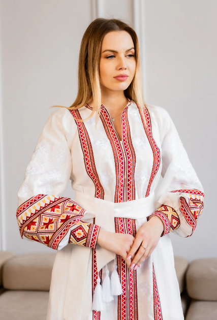 Жіноча вишита сукня Galychanka Пануся XL Білий (GALSPANBKO) - Фото 2 Жіноча вишита сукня Galychanka Пануся XL Білий (GALSPANBKO) - изображение 2