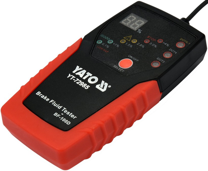 Tester płynu hamulcowego YATO z elektronicznym wyświetlaczem i elastyczną sondą YT-72985 (5906083061424) - obraz 3