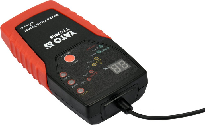 Tester płynu hamulcowego YATO z elektronicznym wyświetlaczem i elastyczną sondą YT-72985 (5906083061424) - obraz 4