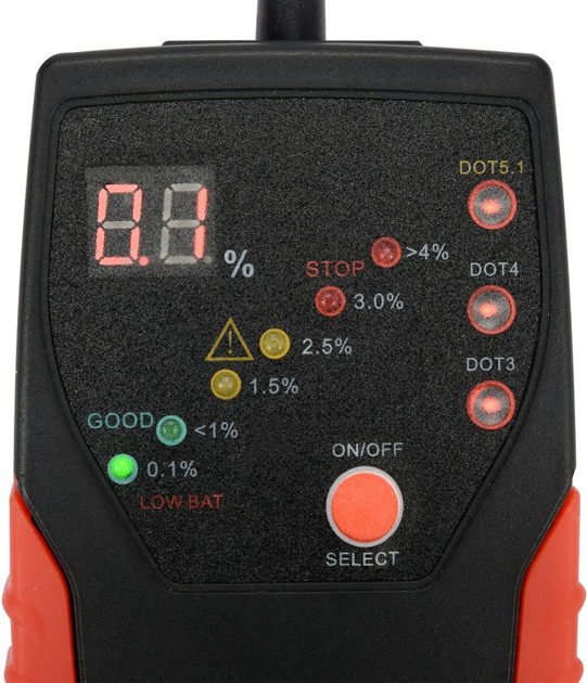 Tester płynu hamulcowego YATO z elektronicznym wyświetlaczem i elastyczną sondą YT-72985 (5906083061424) - obraz 5