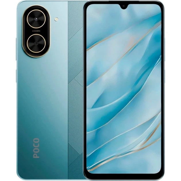 POCO C71 4GB RAM 128GB ROM ブルー Смартфон Xiaomi Poco C71 4/128GB Blue_EU – фото, отзывы