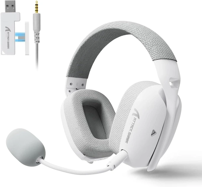 Беспроводные наушники Attack Shark L80 PRO WHITE (BT/2.4G ) - Фото 1 Беспроводные наушники Attack Shark L80 PRO WHITE (BT/2.4G ) - изображение 1