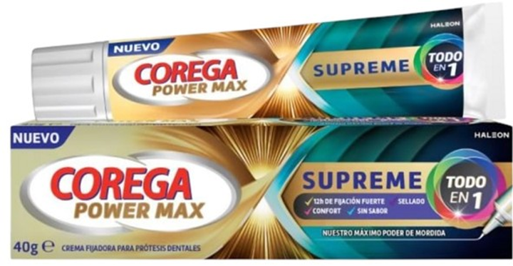 Крем для фіксації зубних протезів Corega Power Max 40 г (5054563223678) - зображення 1