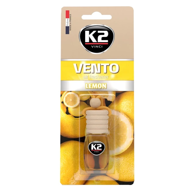 Автомобильный ароматизатор воздуха "лимон" К2 VINCI VENTO LEMON 8ml - Фото 1 Автомобильный ароматизатор воздуха "лимон" К2 VINCI VENTO LEMON 8ml - изображение 1