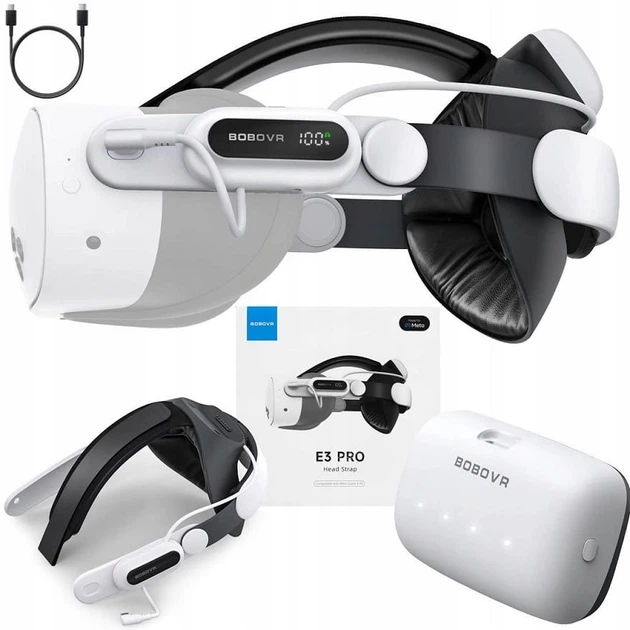 Кріплення BoboVR E3 Pro для Meta Quest 3, 3S з акумулятором 10000