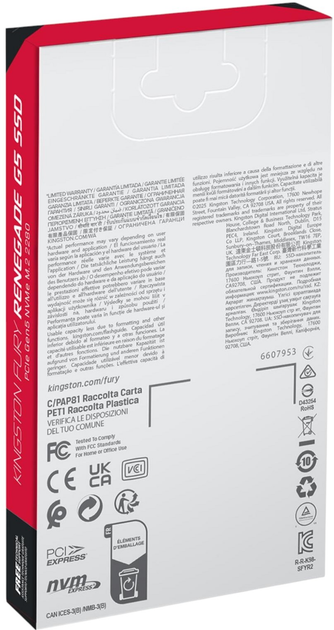 Dysk SSD Kingston FURY Renegade G5 1TB M.2 2280 NVMe PCIe Gen 5.0 x4 3D TLC NAND (740617349481) - obraz 5