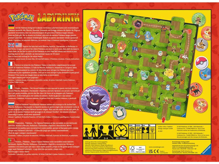 Настільна гра Ravensburger Шалений лабіринт Покемони (4005556269495) - зображення 2