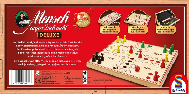 Gra planszowa Schmidt Spiele Człowieku nie irytuj się Deluxe (4001504494537) - obraz 2