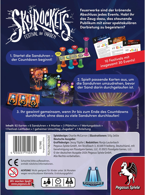 Настільна гра Pegasus SkyRockets Фестиваль фарб (4250231740374) - зображення 4