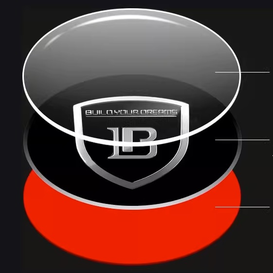 Накладка лого "B" в кермо, золота стрічка, Ø52 мм GoodWay, BYD Song, Yuan, Tang, Dolphin, Han, Qin (LB-B-STW-52-G) - изображение 2