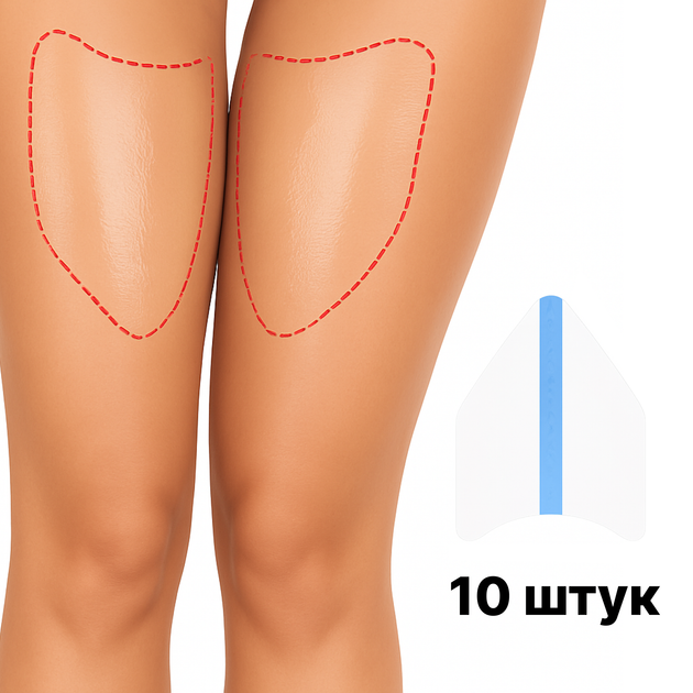 Наклейки-бандалетки от натирания, прозрачные, 12х15см, 5 пар - изображение 2