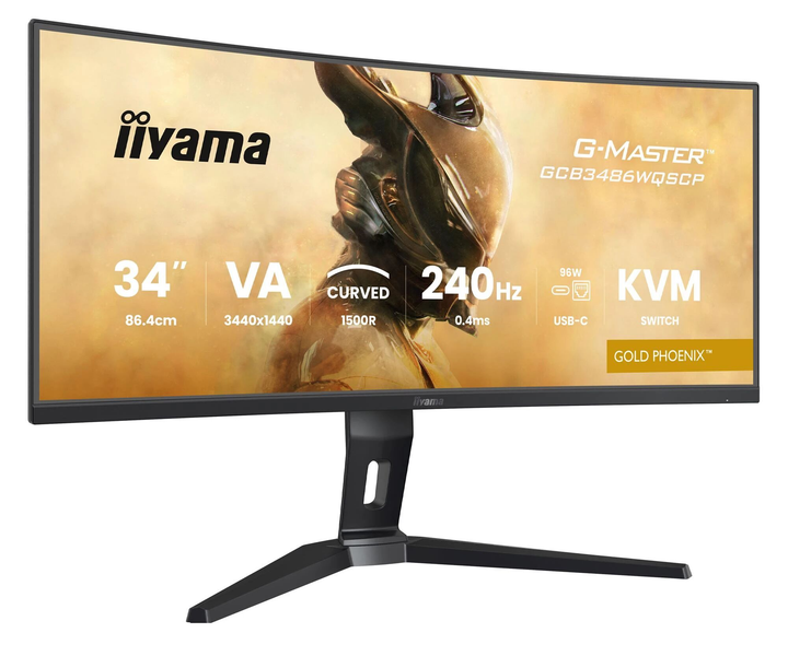 Монітор 34" iiyama G-Master GCB3486WQSCP-B1 Gold Phoenix (GCB3486WQSCP-B1) - зображення 3