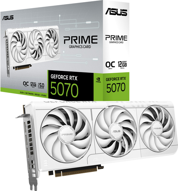 Відеокарта ASUS PCI-Ex GeForce RTX 5070 PRIME White OC Edition 12GB GDDR7 (192bit) (2587/28000) (HDMI, 3 x DisplayPort) (90YV0M19-M0NA00) - зображення 17