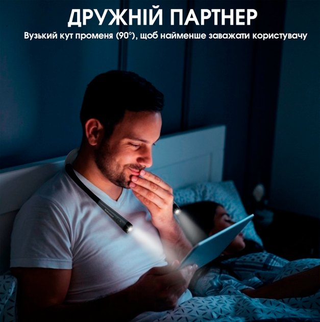 Лампа для чтения GL001 на шею (Gray) GLOCUSENT - изображение 6