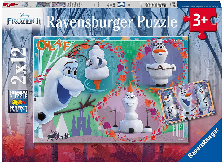 Puzzle Ravensburger Olaf 12x2 szt (51533) (4005556051533) - obraz 1