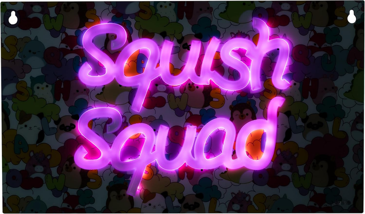 Настінна лампа Squishmallows Squish Squad Neon Wall Light Neon Pink (5060960748355) - зображення 8